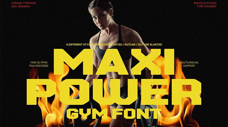 NCL Maxipower - Шрифт Gym Sport