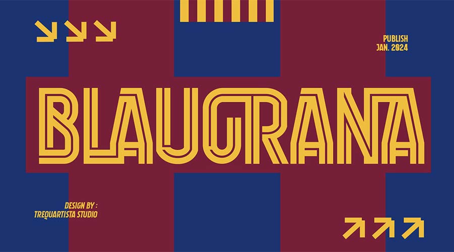 Шрифт Blaugrana