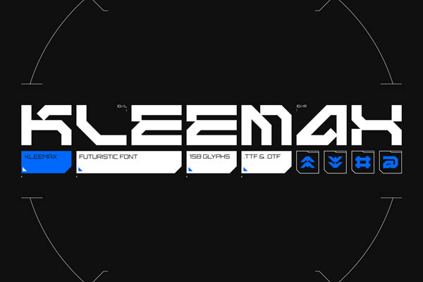 Kleemax Futuristic Display Font Бесплатно