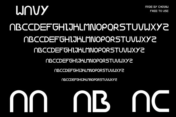 Шрифт Wavy Futuristic Display Free
