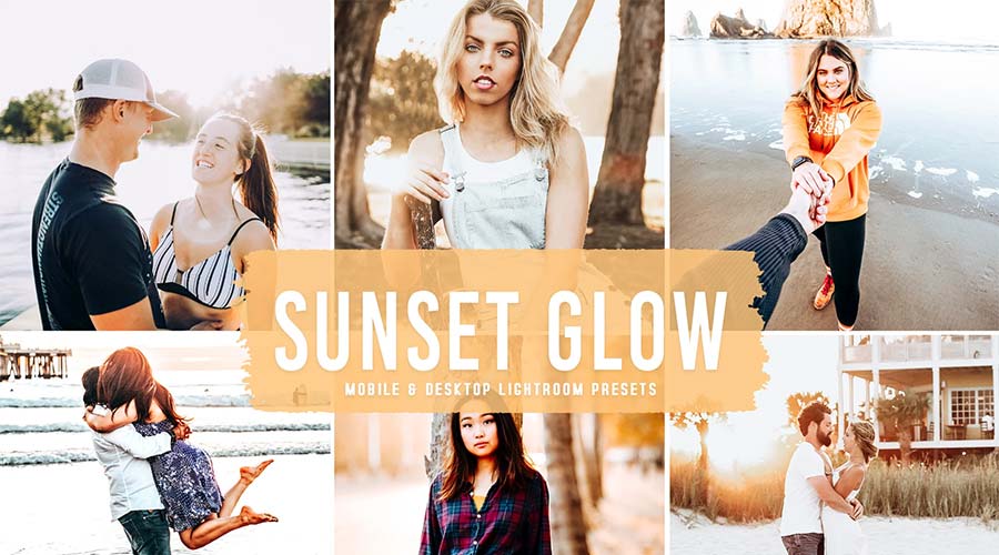 Цветокоррекция Sunset Glow Lightroom LUT