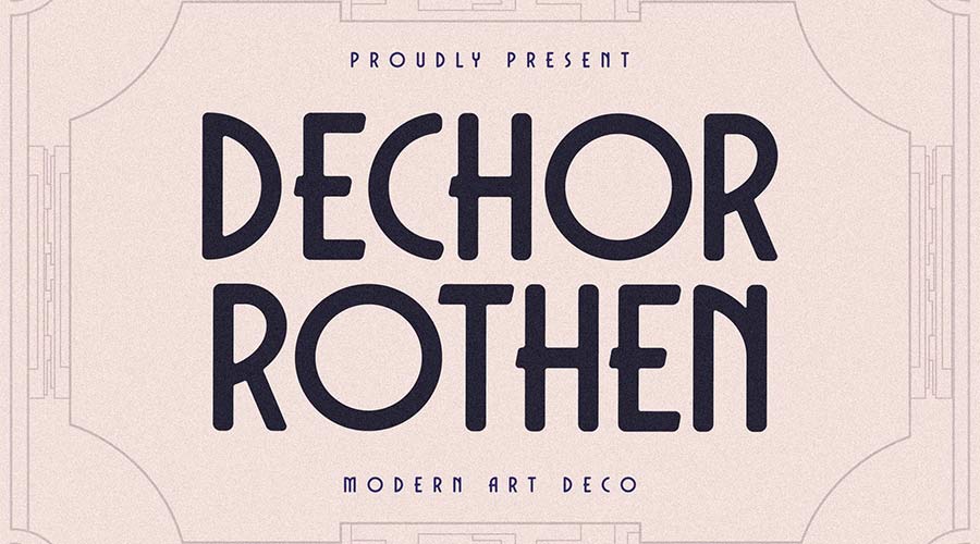 Шрифт Dechor Rothen Modern Art Deco