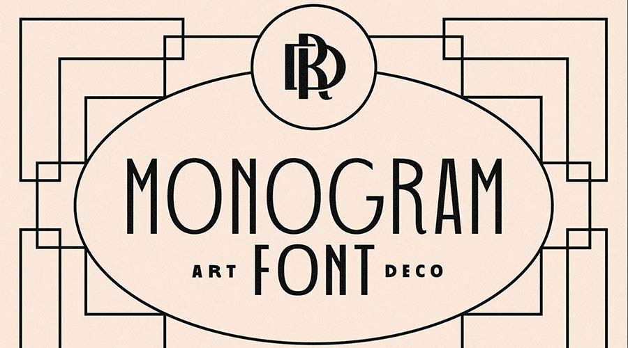 Шрифт Art Deco Monogram