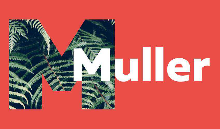 Muller бесплатный минимальный дизайн шрифта типографика